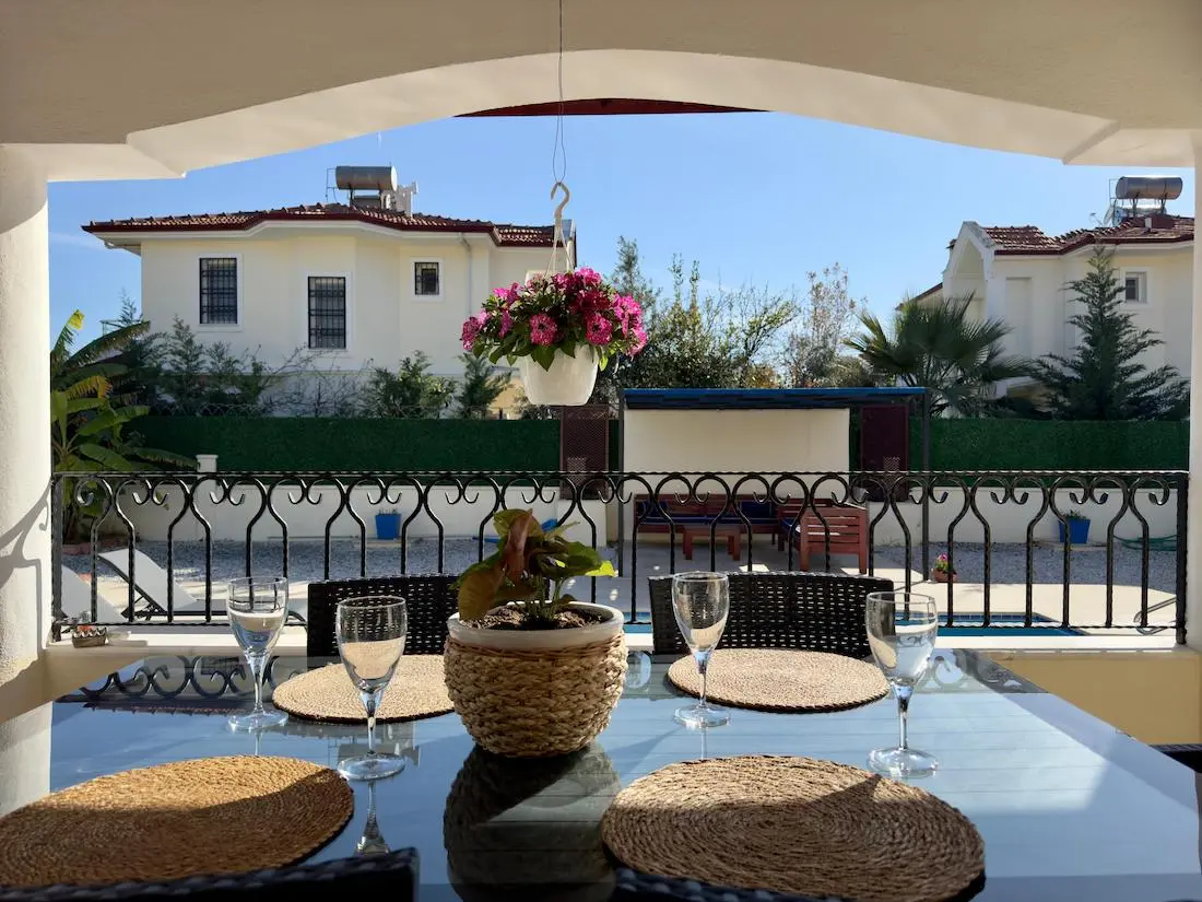 Shaded terrace